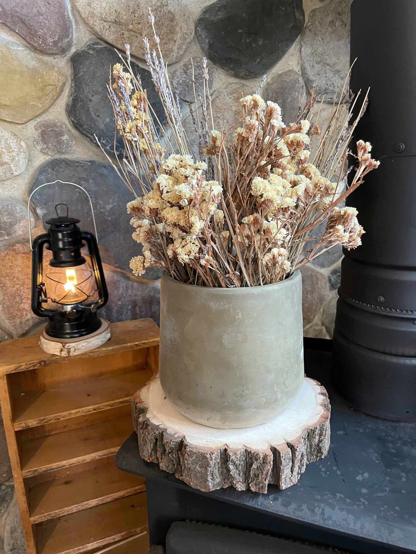 Large Handmade Stone Cement Concrete Jar